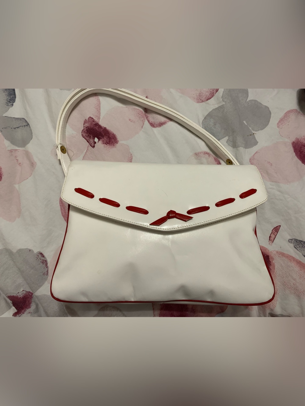 John Hort White Shoulder Bag handbag vintage cute Cottagecore